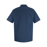 Red Kap Specialized Short Sleeve Pocketless Work Shirt - Navy, L