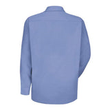 Red Kap Specialized Pocketless Long Sleeve Workshirt - Light Blue, L