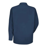 Red Kap Specialized Pocketless Long Sleeve Workshirt - Navy, S