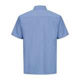 Red Kap Ripstop Short Sleeve Work Shirt - Light Blue, M