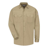 Bulwark Work Shirt - Excel Fr Comfortouch - Long Sizes - Khaki, Mt