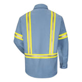 Bulwark Enhanced Visibility Uniform Shirt - Long Sizes - Light Blue, Lt