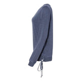 Boxercraft Womens Enzyme-Washed Rally Lace-Up Sweatshirt - Navy, Xs