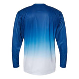 Badger Ombre Long Sleeve T-Shirt - Royal, L