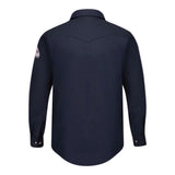 Bulwark Snap-Front Uniform Shirt - Nomex Iiia - 4.5 Oz. - Long Sizes - Navy, Mt