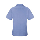 Red Kap Women'S Short Sleeve Specialized Pocketless Work Shirt - Light Blue, Xl