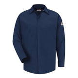 Bulwark Concealed-Gripper Pocketless Long Sleeve Shirt - Cooltouch 2 - Navy, L