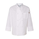 Chef Designs Eight Knot Button Chef Coat With Thermometer Pocket - White, S