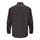 Red Kap Long Sleeve Automotive Crew Shirt - Charcoal, M