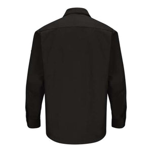 Red Kap Long Sleeve Automotive Crew Shirt - Black, Xl