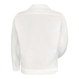 Red Kap Button-Front Shirt Jacket - White, M