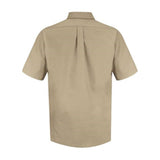 Red Kap Poplin Short Sleeve Dress Shirt - Khaki, L