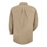 Red Kap Poplin Long Sleeve Dress Shirt - Khaki, M