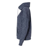 J. America Womens Mlange Fleece Cowl Neck Sweatshirt - Navy, Xl