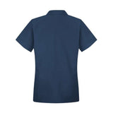 Red Kap Women'S Loose Fit Short Sleeve Button Smock - Navy, M
