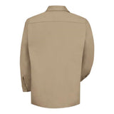 Red Kap Cotton Long Sleeve Uniform Shirt - Khaki, S