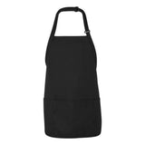 Chef Designs Short Premium Bib Apron - Black, One Size