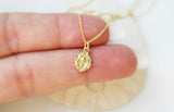 14K Gold Tiny Miraculous Medal Necklace