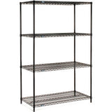 Nexel® 4 Shelf Black Epoxy Wire Shelving Unit Starter 24W X 24D X 86H