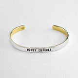 Women Empower Mixed Metals Cuff Bracelet