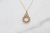 Rosary Bead Necklace 14k Gold
