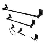 Kingston Brass Bahk8212478Mb 5-Piece Bathroom Accessory Set, Matte Black