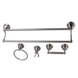 Kingston Brass Bak3963478Sn Restoration 4-Piece Bathroom Hardware, Brushed Nickel