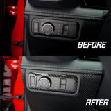 JSD Dry Carbon Fiber Headlight Control Trim Cover for 2024 2025 Mustang
