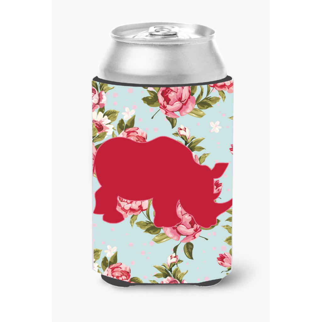 Sheep Shabby Chic Blue Roses Can Or Bottle Beverage Insulator Hugger