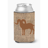 Sheep Burlap And Brown Can Or Bottle Beverage Insulator Hugger