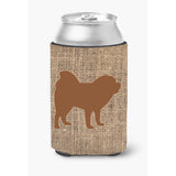 Chow Chow Burlap And Brown Can Or Bottle Beverage Insulator Hugger