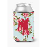 Chihuahua Shabby Chic Blue Roses Can Or Bottle Beverage Insulator Hugger Bb1108