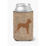 Boxer Burlap And Brown Can Or Bottle Beverage Insulator Hugger