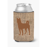 Basenji Burlap And Brown Can Or Bottle Beverage Insulator Hugger