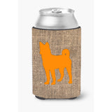 Basenji Burlap And Orange Can Or Bottle Beverage Insulator Hugger Bb1110