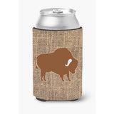 Buffalo Burlap And Brown Can Or Bottle Beverage Insulator Hugger