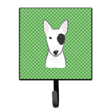 Caroline'S Treasures Bb1132Sh4 Green Checkered Bull Terrier Leash Or Key Holder, Small, Multicolor
