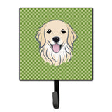 Caroline'S Treasures Bb1137Sh4 Green Checkered Golden Retriever Leash Or Key Holder, Small, Multicolor