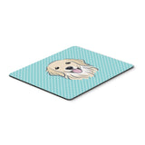 Caroline'S Treasures Checkerboard Blue Golden Retriever Mouse Pad/Hot Pad/Trivet (Bb1143Mp)
