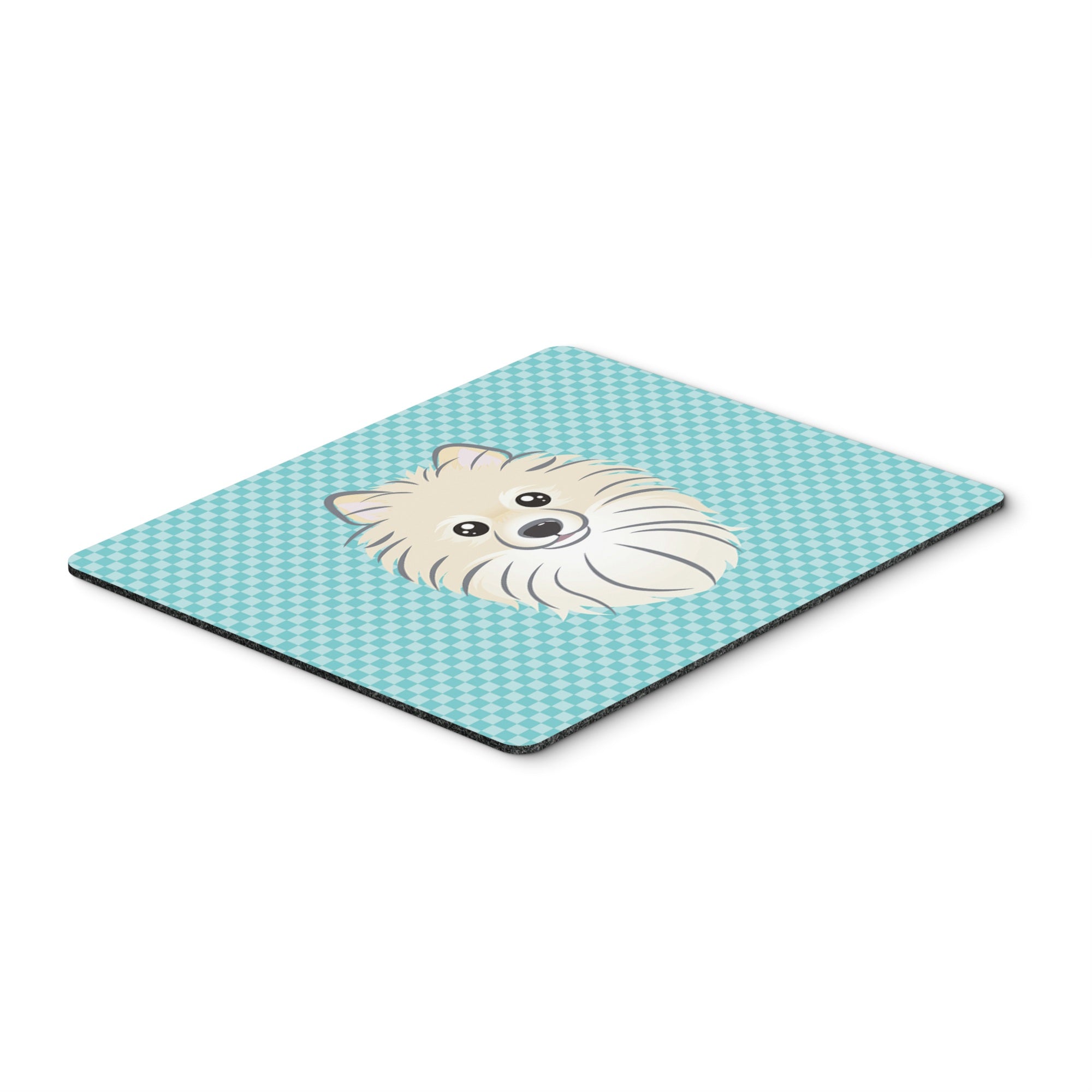 Caroline'S Treasures Checkerboard Blue Pomeranian Mouse Pad/Hot Pad/Trivet (Bb1145Mp)