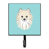 Caroline'S Treasures Bb1145Sh4 Checkerboard Blue Pomeranian Leash Or Key Holder, Small, Multicolor