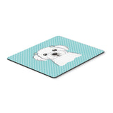 Caroline'S Treasures Checkerboard Blue Maltese Mouse Pad/Hot Pad/Trivet (Bb1146Mp)