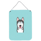 Caroline'S Treasures Checkerboard Blue Alaskan Malamute Wall Or Door Hanging Prints, 16 X 12