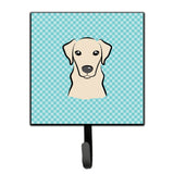 Caroline'S Treasures Bb1160Sh4 Checkerboard Blue Yellow Labrador Leash Or Key Holder, Small, Multicolor
