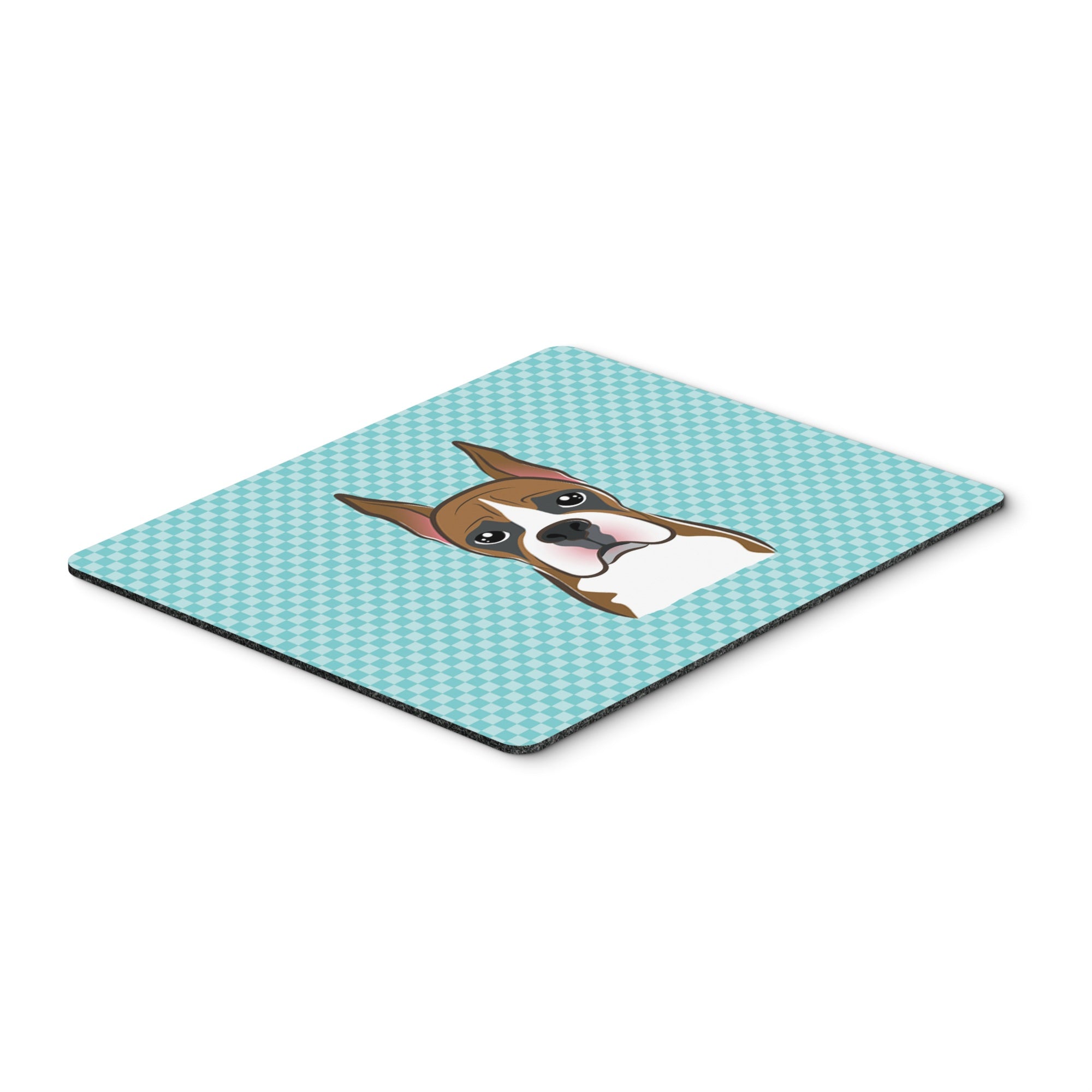 Caroline'S Treasures Checkerboard Blue Boxer Mouse Pad/Hot Pad/Trivet (Bb1161Mp)
