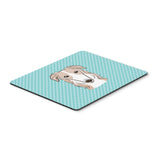 Caroline'S Treasures Checkerboard Blue Borzoi Mouse Pad/Hot Pad/Trivet (Bb1166Mp)