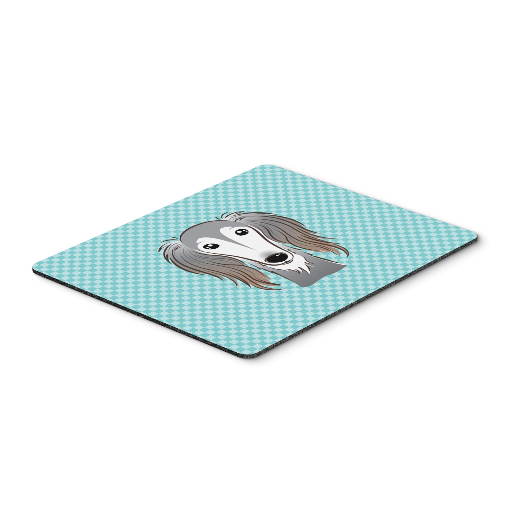 Caroline'S Treasures Checkerboard Blue Saluki Mouse Pad/Hot Pad/Trivet (Bb1167Mp)