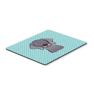 Caroline'S Treasures Checkerboard Blue Weimaraner Mouse Pad/Hot Pad/Trivet (Bb1169Mp)