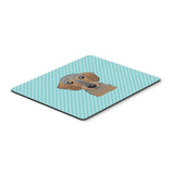 Caroline'S Treasures Checkerboard Blue Wirehaired Dachshund Mouse Pad/Hot Pad/Trivet (Bb1171Mp)