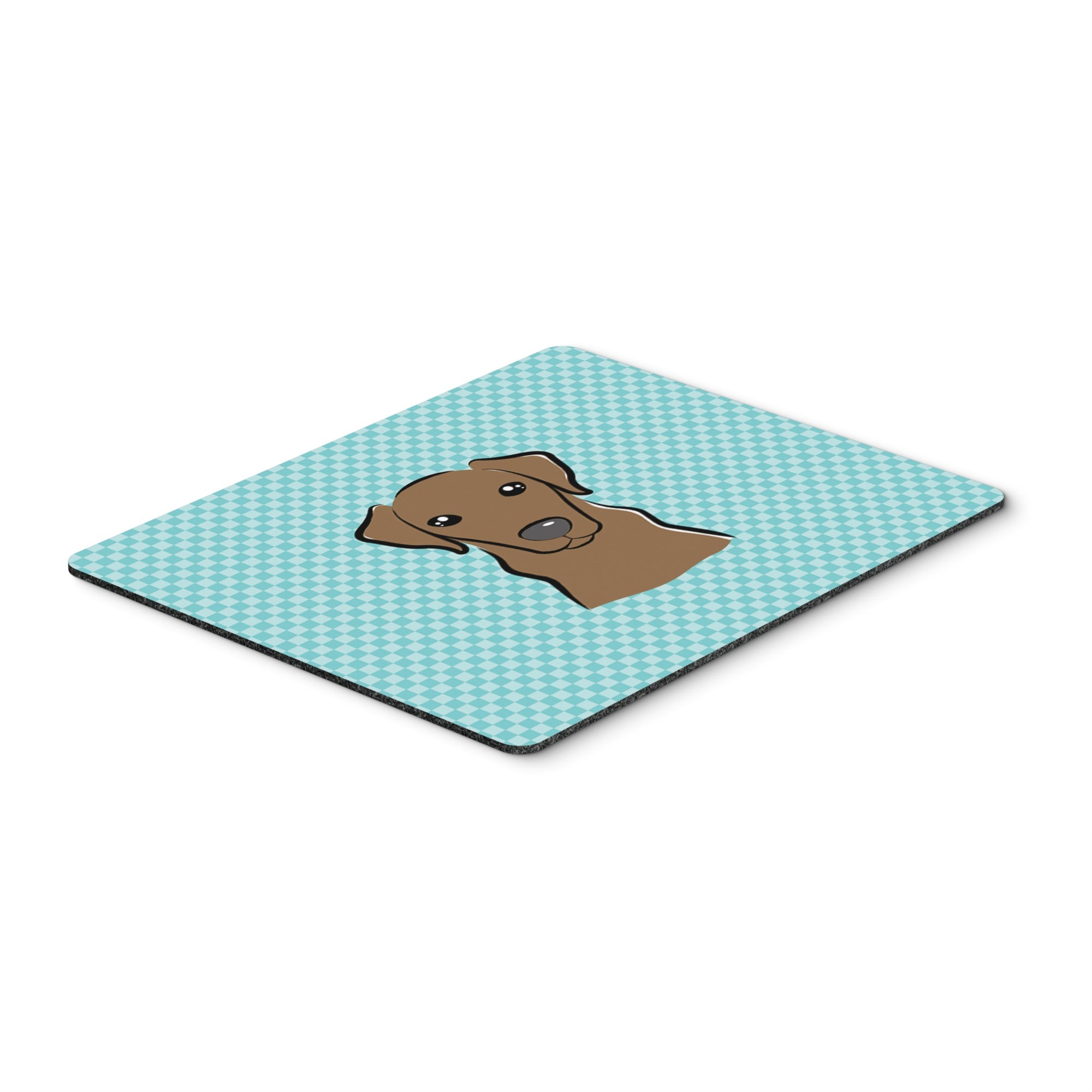 Caroline'S Treasures Checkerboard Blue Chocolate Labrador Mouse Pad/Hot Pad/Trivet (Bb1172Mp)